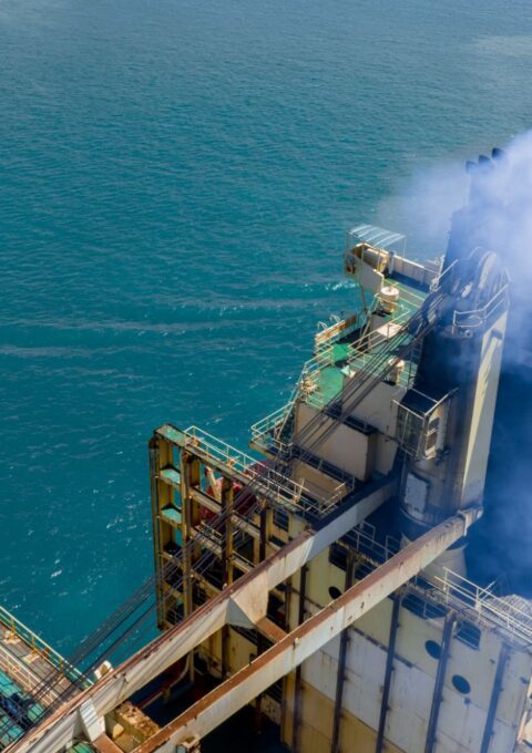 Commercial vessel at sea