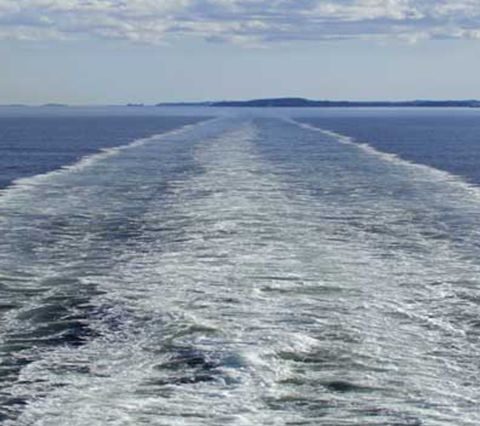 Commercial vessel at sea
