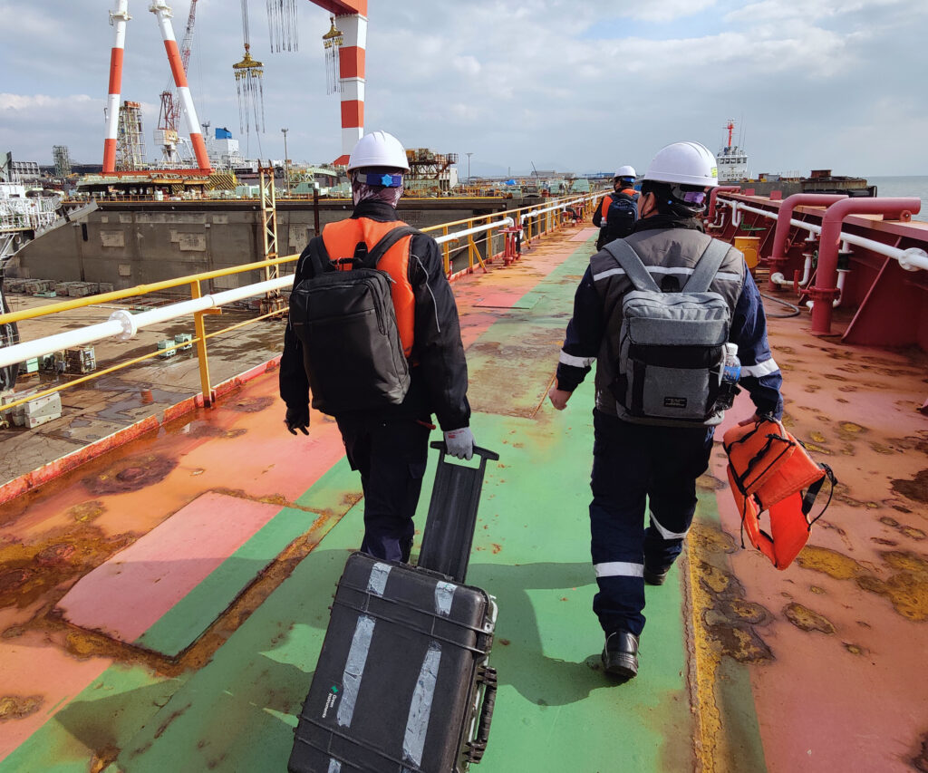 Green Instruments Service Engineer on board a commercial vessel to conduct training of local service people