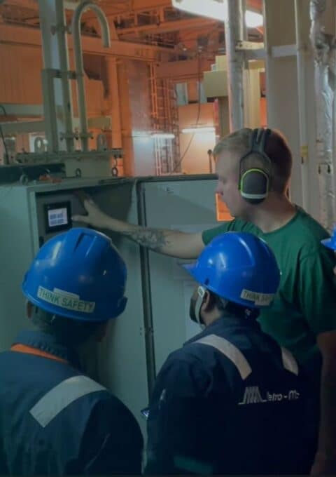 Green Instruments Service Engineer on board a commercial vessel to conduct training of local service people