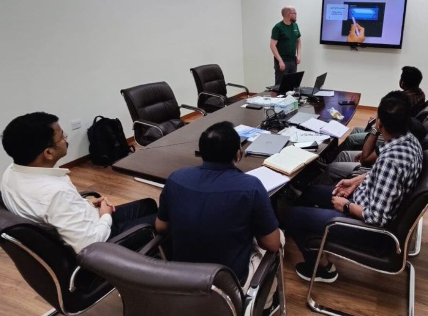 Green Instruments employee conducts training for external partners