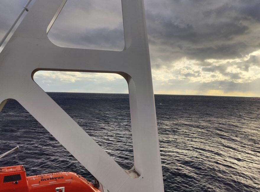Commercial vessel at sea