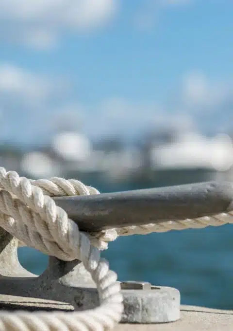 Anchor rope at a dock