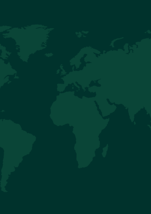 World map on green background